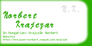 norbert krajczar business card