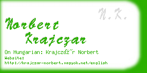 norbert krajczar business card